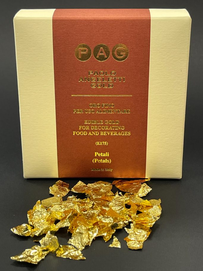 Oro alimentare in petali confezione da 500 mg.